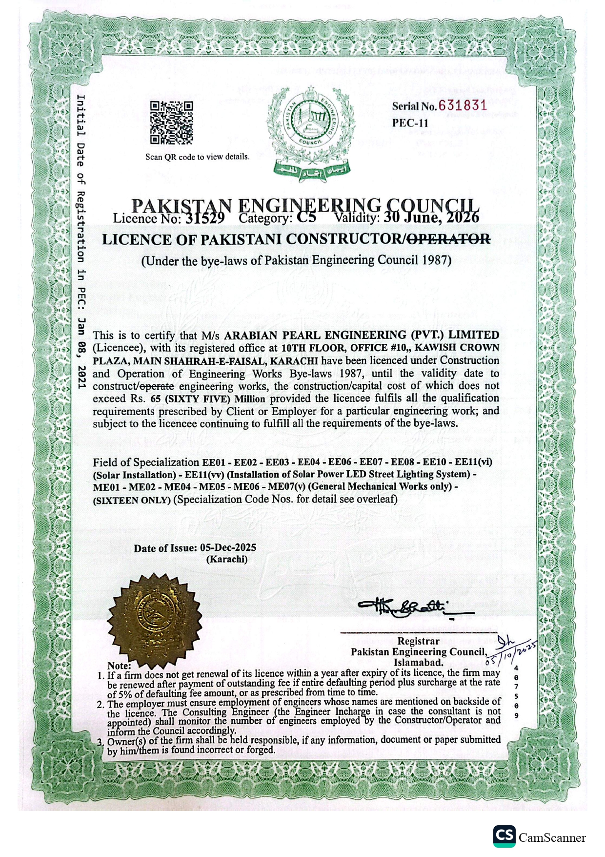 Pakistan Engineering Council Registration